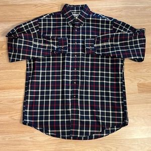 Brooks Bothers Mens Dress Shirt Long Sleeve Plaid Non Iron Original Polo Large